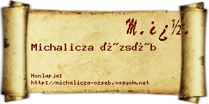 Michalicza Özséb névjegykártya